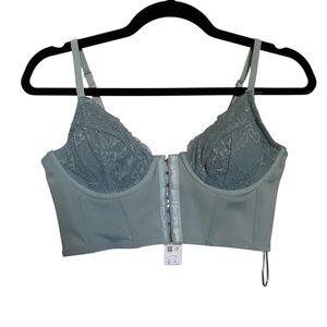 NWT GARAGE Elegant Lace Bralette in Light Blue